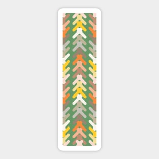 Nature colored arrow heads in taupes,oranges, greens and yellows Sticker